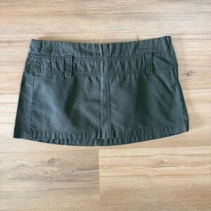 Vintage Y2K Women’s Diesel Jeans Green Mini Skirt Size 30 100% Cotton Low Rise